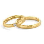 Partnerring 750/18 K gult guld diamant 0.09 ct, w-vsi