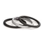 Ring set 375/9 K vitguld, Kol Zirkoniumoxid
