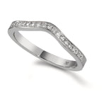 Minnesring 750/18 K vitguld diamant 0.095 ct, 19 stenar, tw-vsi