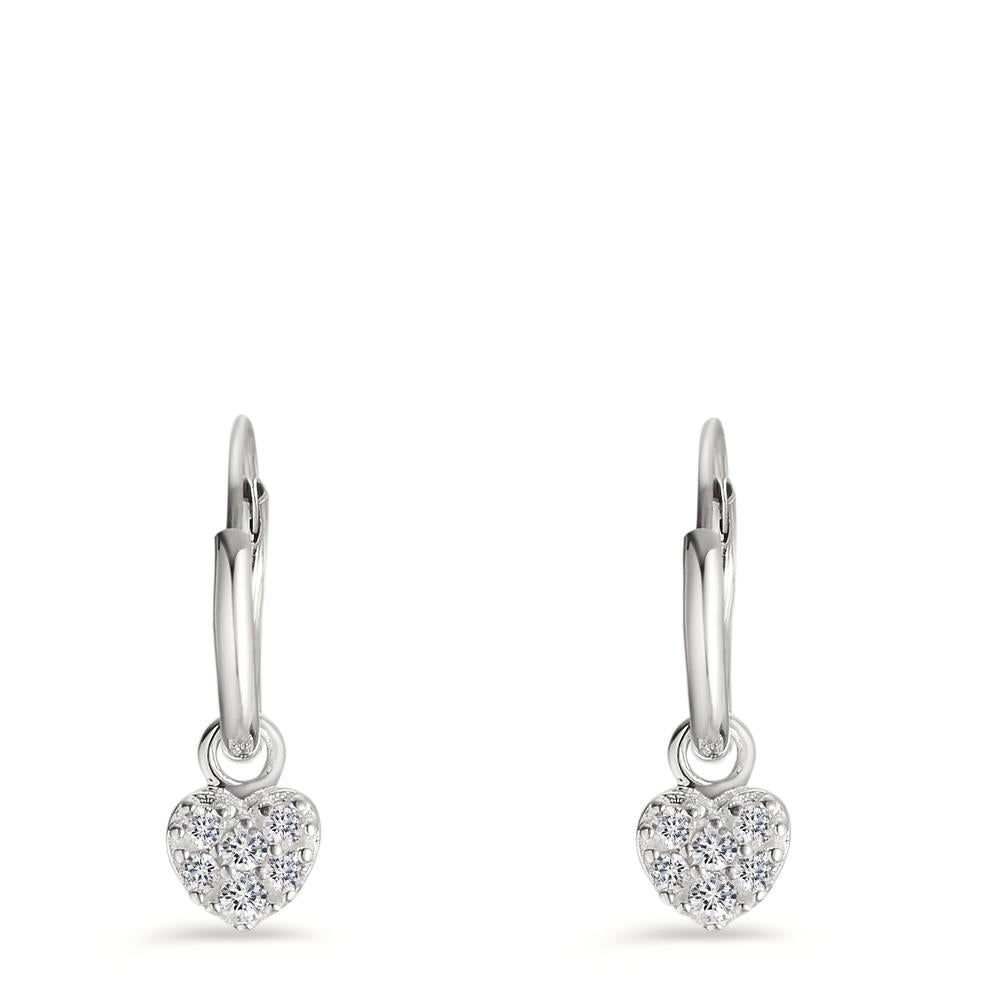Kreol med krok Silver Zirkoniumoxid 6 stenar Hjärta