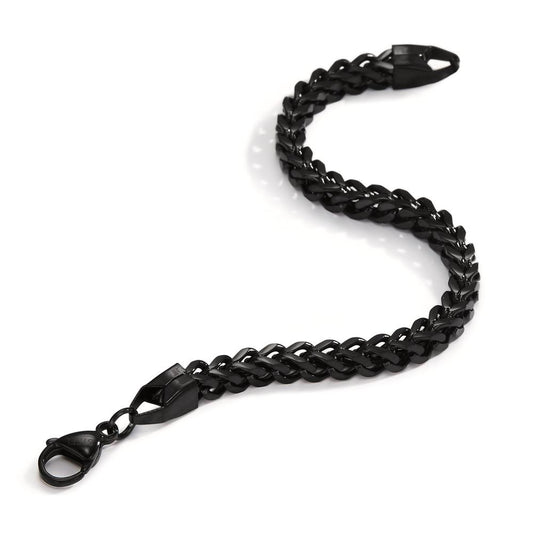 Armband rostfritt stål svart IP-belagd 22 cm
