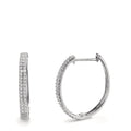Hopfällbara örhängen 750/18 K vitguld diamant 0.25 ct, 84 stenar, w-si