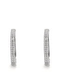 Hopfällbara örhängen 750/18 K vitguld diamant 0.25 ct, 84 stenar, w-si