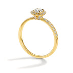 Minnesring 750/18 K gult guld diamant 0.50 ct, w-si Ø6.5 mm