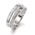 Finger ring 750/18 K vitguld diamant 0.11 ct, w-si