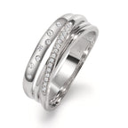 Finger ring 750/18 K vitguld diamant 0.11 ct, w-si