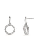 Örhängen 750/18 K vitguld diamant 0.33 ct, w-si Ø12.5 mm