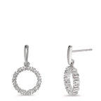 Örhängen 750/18 K vitguld diamant 0.33 ct, w-si Ø12.5 mm