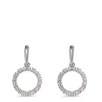 Örhängen 750/18 K vitguld diamant 0.33 ct, w-si Ø12.5 mm