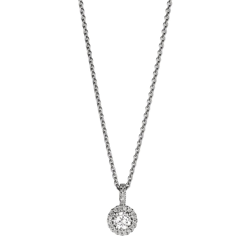 Collier 750/18 K vitguld diamant 0.24 ct, w-si 40-42 cm