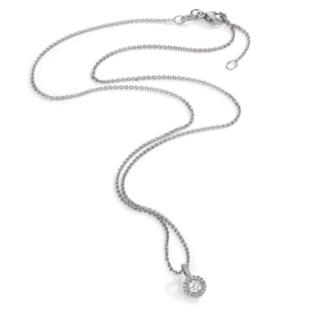 Collier 750/18 K vitguld diamant 0.24 ct, w-si 40-42 cm
