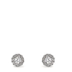 Örhängen med knoppar 750/18 K vitguld diamant 0.24 ct, w-si Ø5 mm