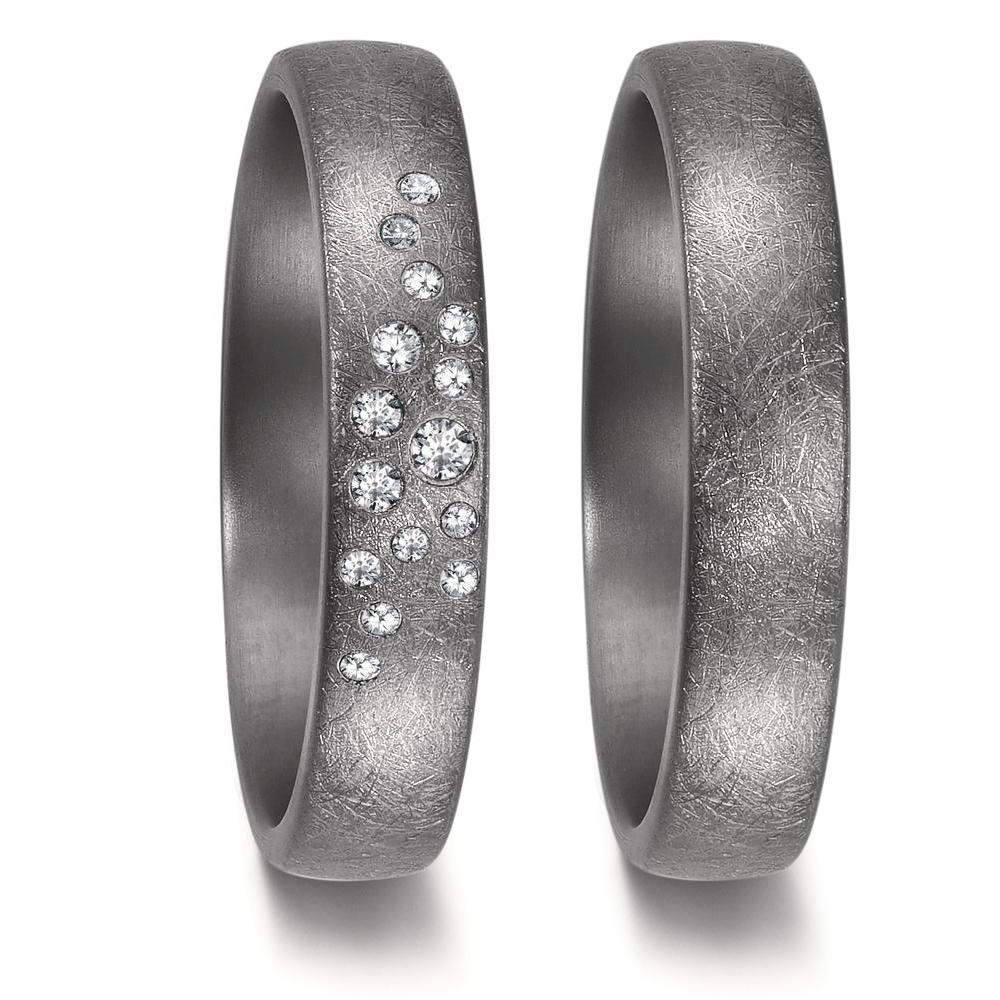 Partnerring 999 Tantal diamant 0.105 ct, 15 stenar, w-si