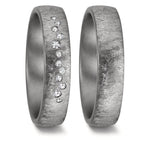 Partnerring 999 Tantal diamant 0.104 ct, 12 stenar, w-si