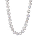 Collier 750/18 K vitguld Sötvattensodlad pärla grå 10.5-11 mm 42 cm