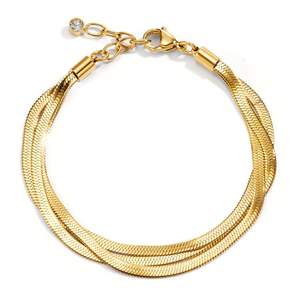 Armband rostfritt stål gul IP-belagd 17.5-20.5 cm