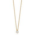 Collier 750/18 K gult guld diamant 0.15 ct, w-si 40-42 cm