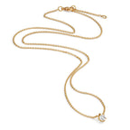 Collier 750/18 K gult guld diamant 0.15 ct, w-si 40-42 cm