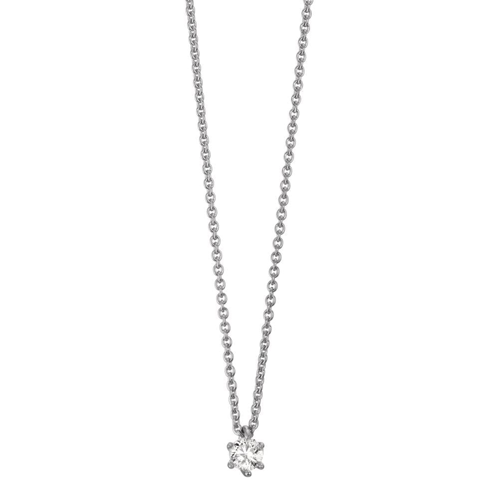 Collier 750/18 K vitguld diamant 0.15 ct, w-si 40-42 cm