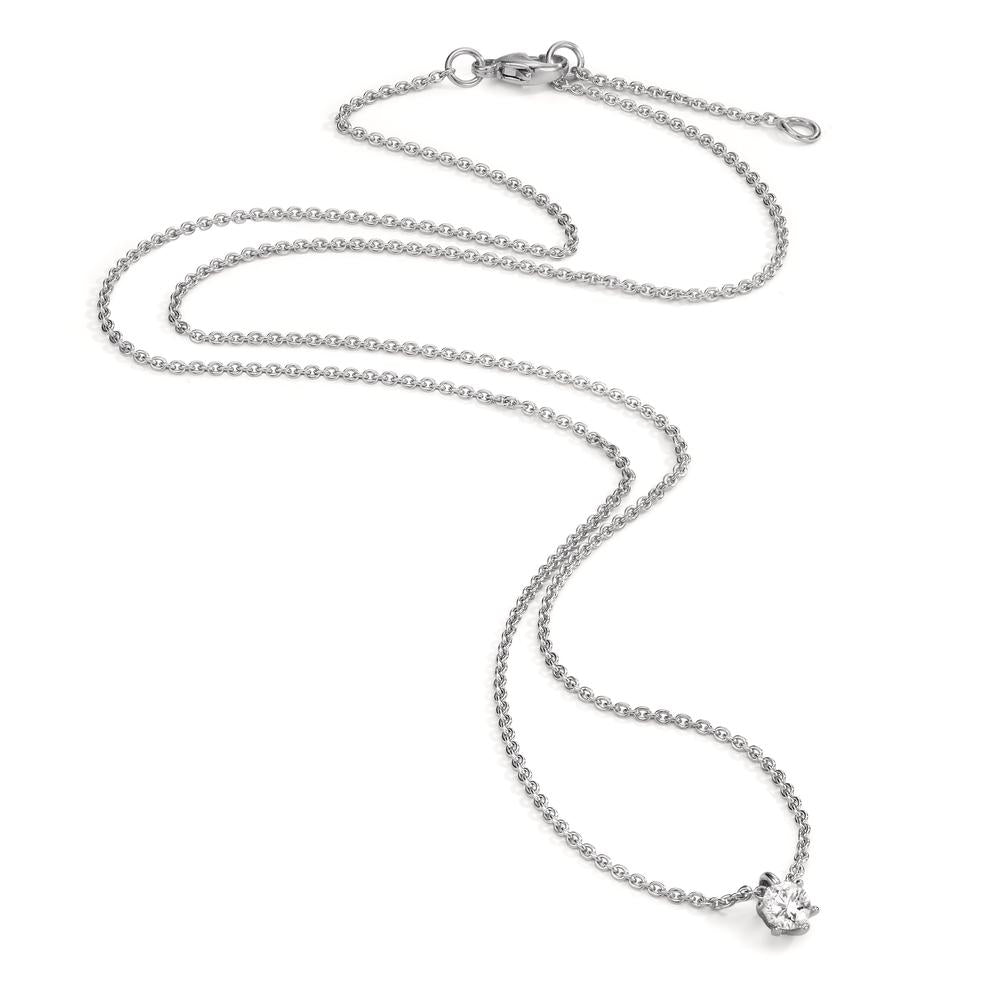 Collier 750/18 K vitguld diamant 0.15 ct, w-si 40-42 cm