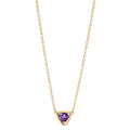 Collier 585/14 K gult guld ametist 0.11 ct 39-42 cm