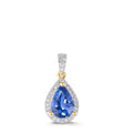 Hängsmycke 750/18 K gult guld Tanzanit 1.01 ct, diamant 0.12 ct, w-si