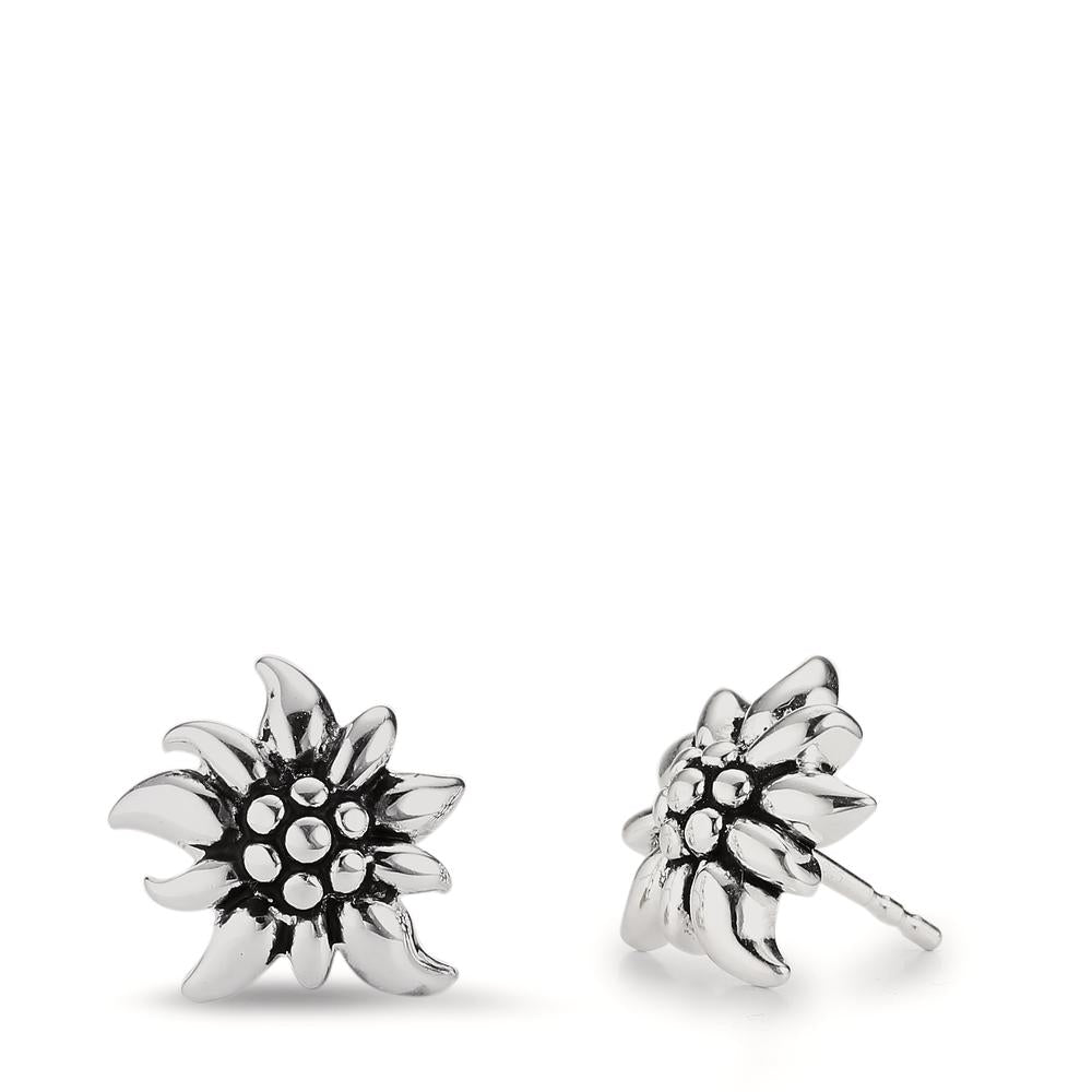 Örhängen med knoppar Silver patinerad Edelweiss Ø9 mm