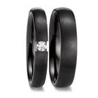 Partnerring zirkonium diamant 0.09 ct, w-si