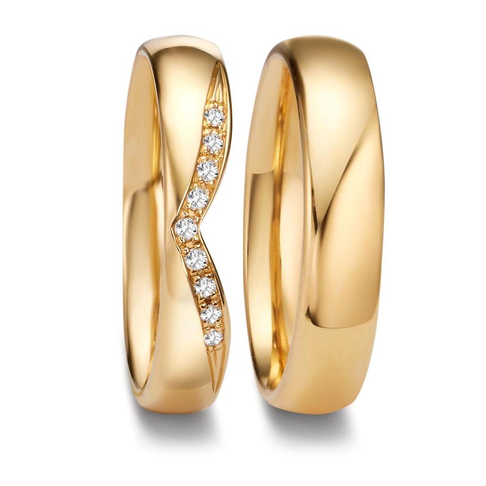 Partnerring 750/18 K gult guld