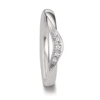 Partnerring 750/18 K vitguld diamant 0.045 ct, 5 stenar, tw-vsi