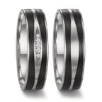 Partnerring 950 platina, Kol diamant 0.034 ct, 5 stenar, w-si