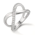 Finger ring Silver Zirkoniumoxid rodiumpläterad
