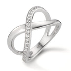 Finger ring Silver Zirkoniumoxid rodiumpläterad