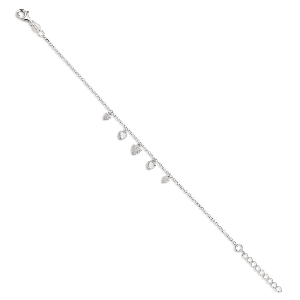 Armband Silver Zirkoniumoxid rodiumpläterad pärlemor 16-19 cm