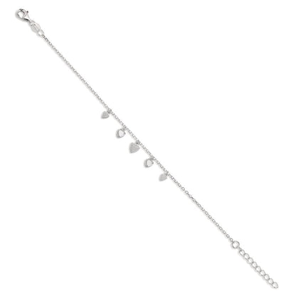 Armband Silver Zirkoniumoxid rodiumpläterad pärlemor 16-19 cm