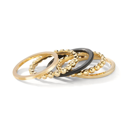 Ring set 750/18 K gult guld, Kol