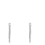 Hopfällbara örhängen 750/18 K vitguld diamant 0.185 ct, 50 stenar, w-si