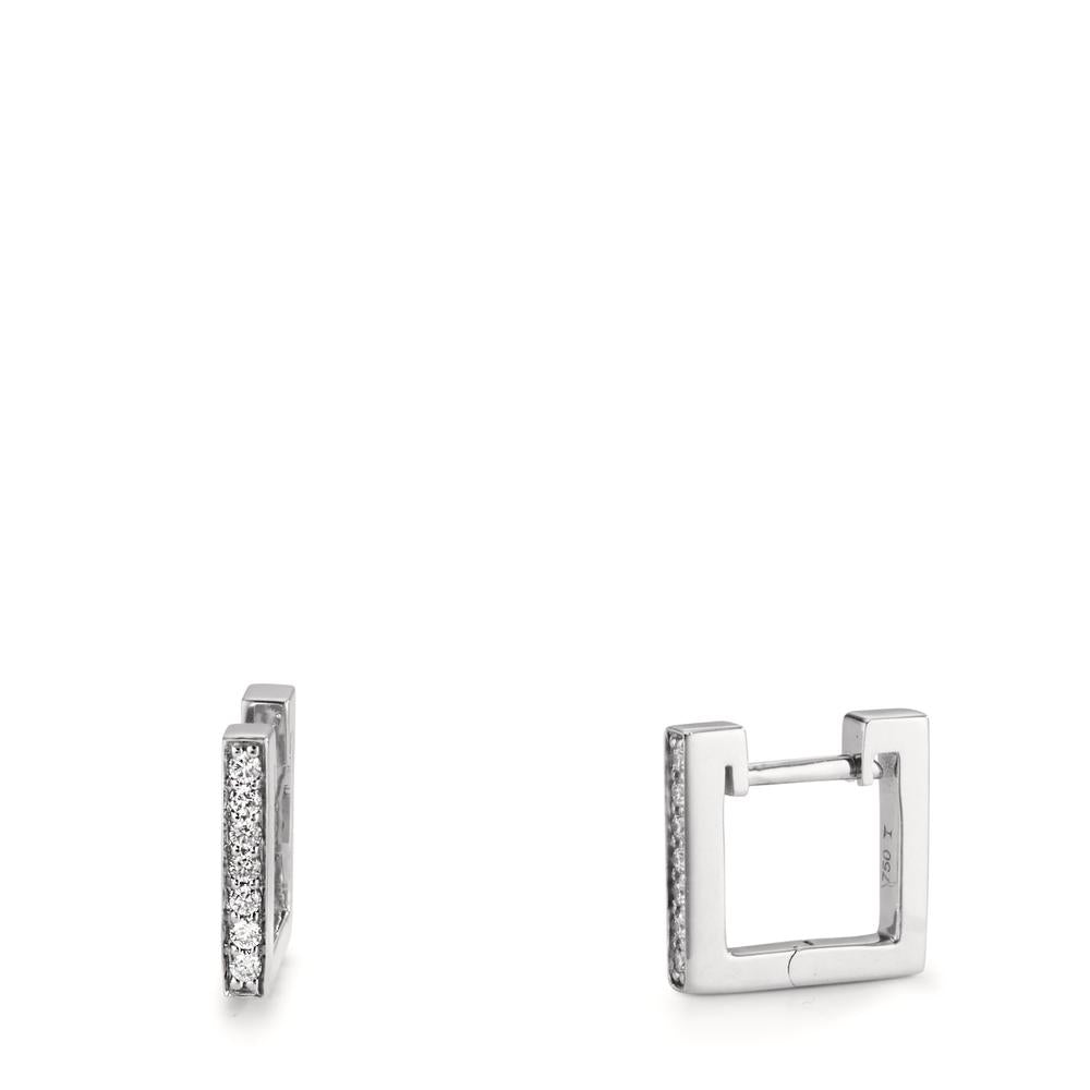 Hopfällbara örhängen 750/18 K vitguld diamant 0.13 ct, w-si
