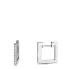 Hopfällbara örhängen 750/18 K vitguld diamant 0.16 ct, w-si
