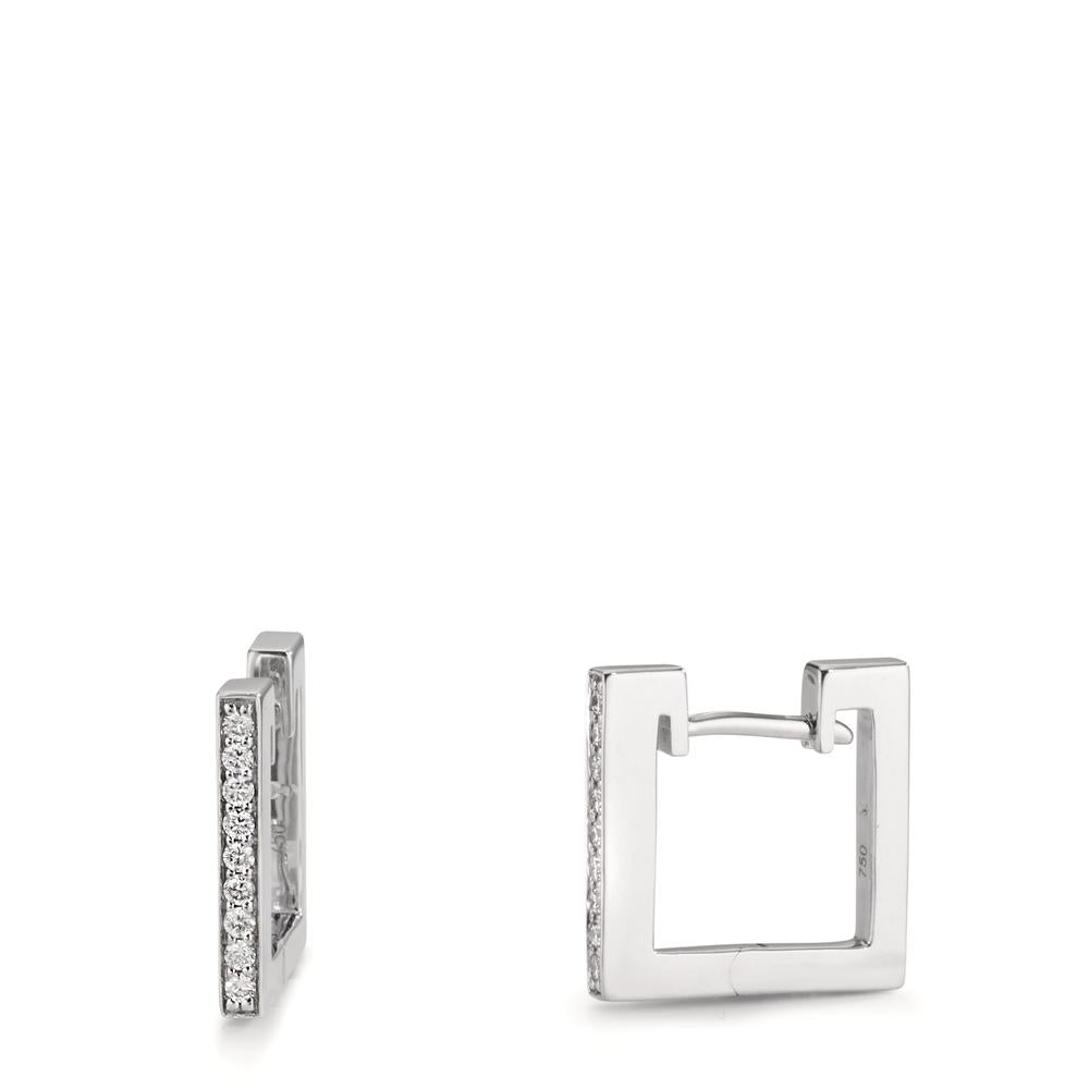 Hopfällbara örhängen 750/18 K vitguld diamant 0.16 ct, w-si
