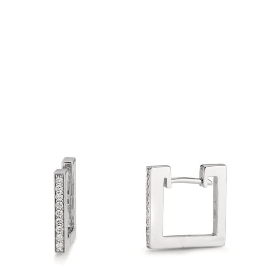 Hopfällbara örhängen 750/18 K vitguld diamant 0.16 ct, w-si