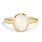 Finger ring 750/18 K gult guld opal