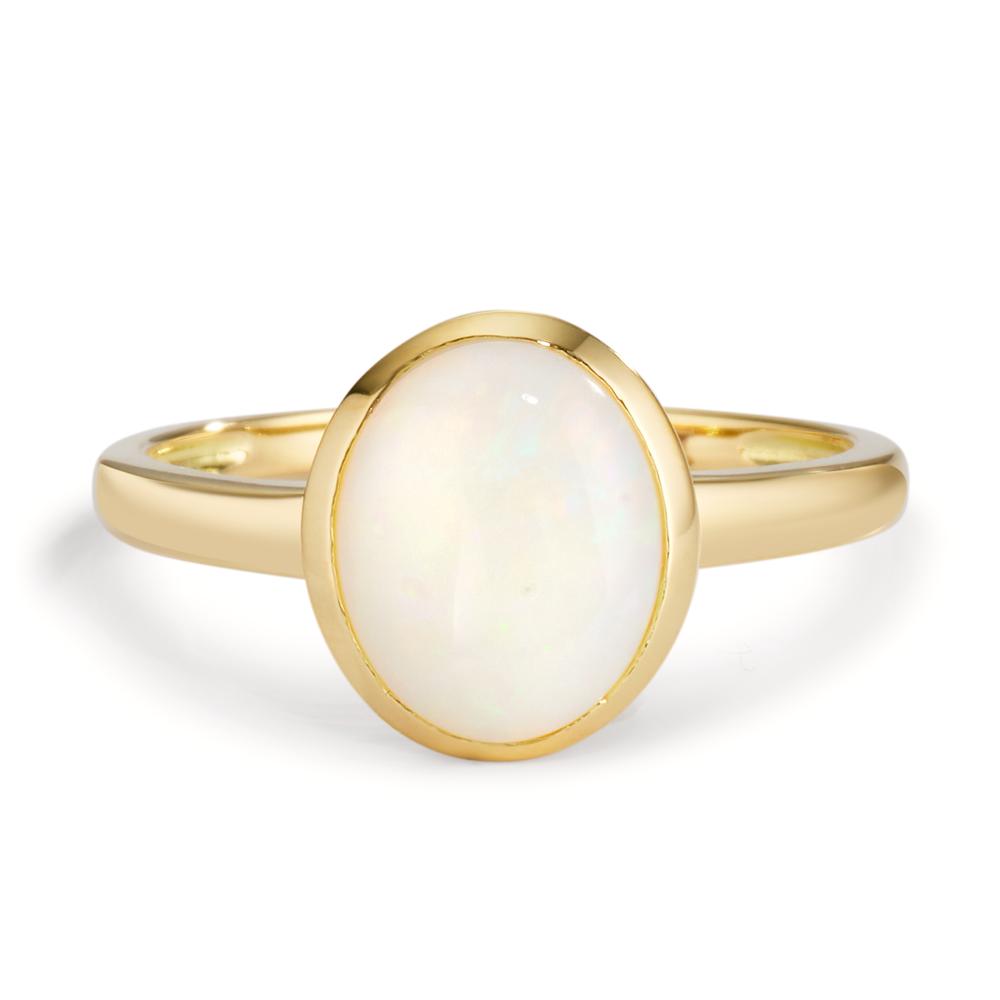 Finger ring 750/18 K gult guld opal