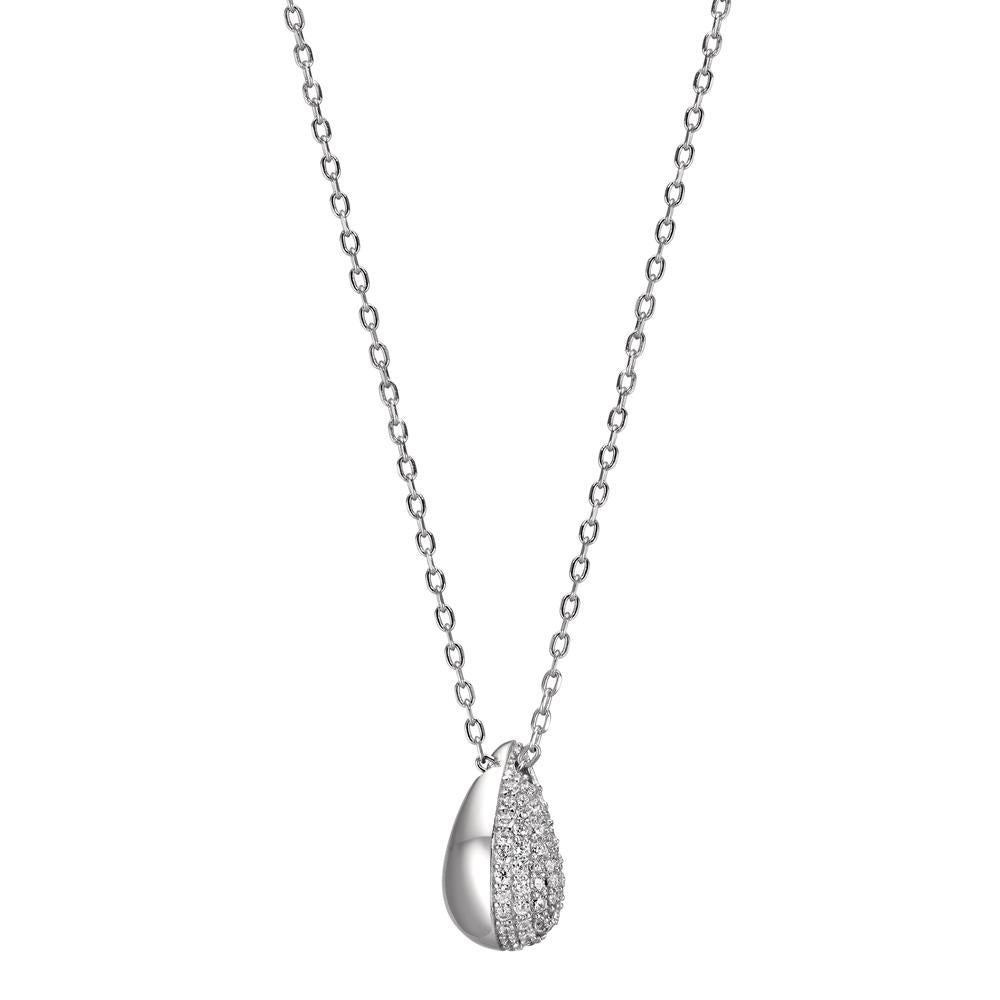 Collier Silver Zirkoniumoxid rodiumpläterad 40-45 cm