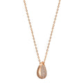 Collier Silver Zirkoniumoxid ros guldpläterad 40-45 cm