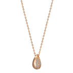 Collier Silver Zirkoniumoxid ros guldpläterad 40-45 cm