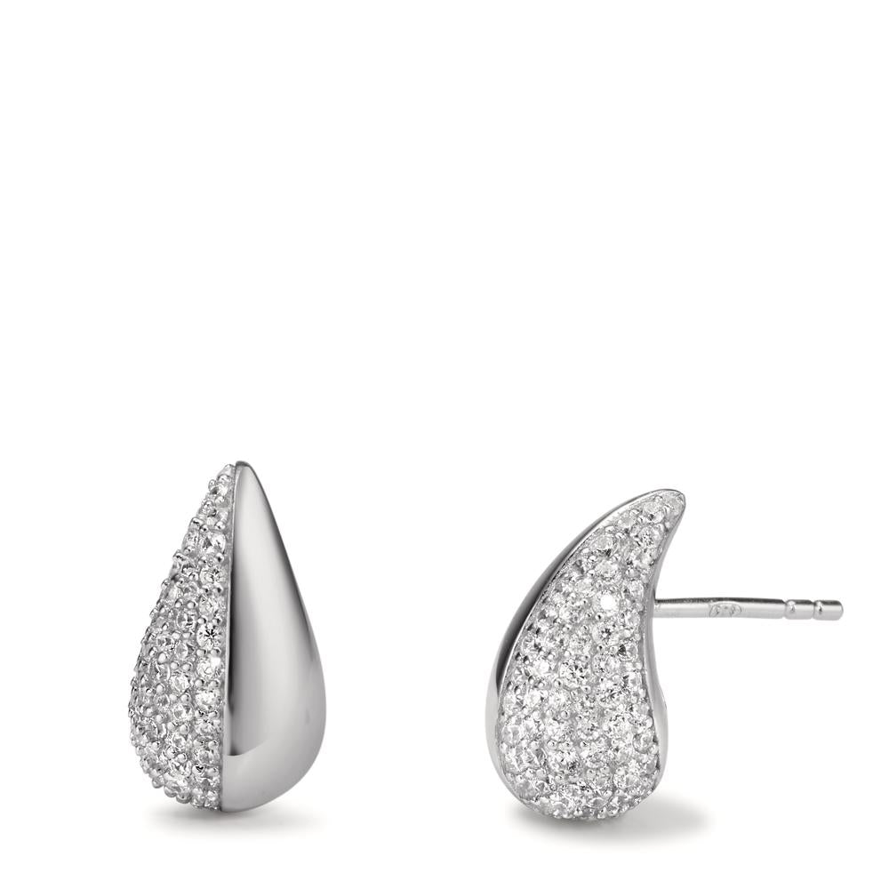 Örhängen med knoppar Silver Zirkoniumoxid rodiumpläterad