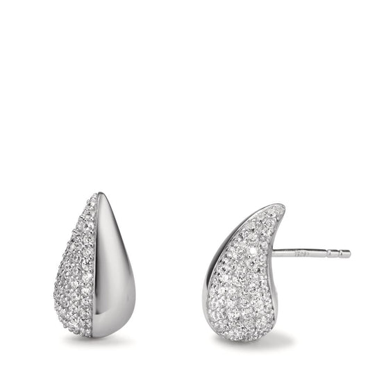 Örhängen med knoppar Silver Zirkoniumoxid rodiumpläterad
