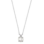 Collier Silver Zirkoniumoxid rodiumpläterad pärlemor 40-45 cm