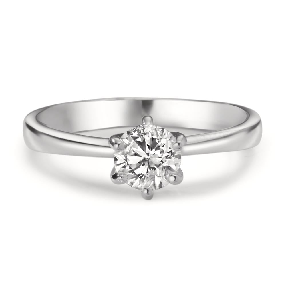 Solitärring 750/18 K vitguld Diamant odlad i labb 0.50 ct, w-si